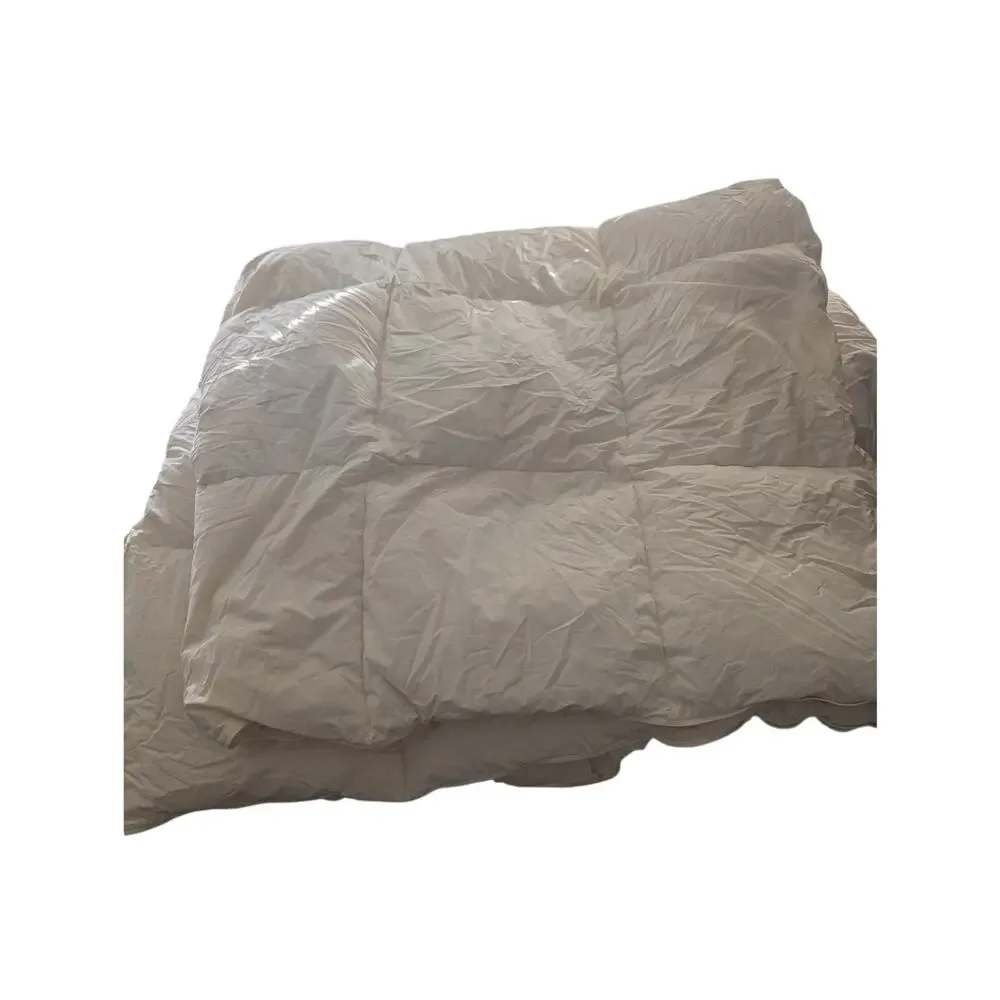 LUXE 100% WHITE GOOSE DOWN, CREAM COMFORTER! SUPER PUFFY & COMFY! SIZE FULL
